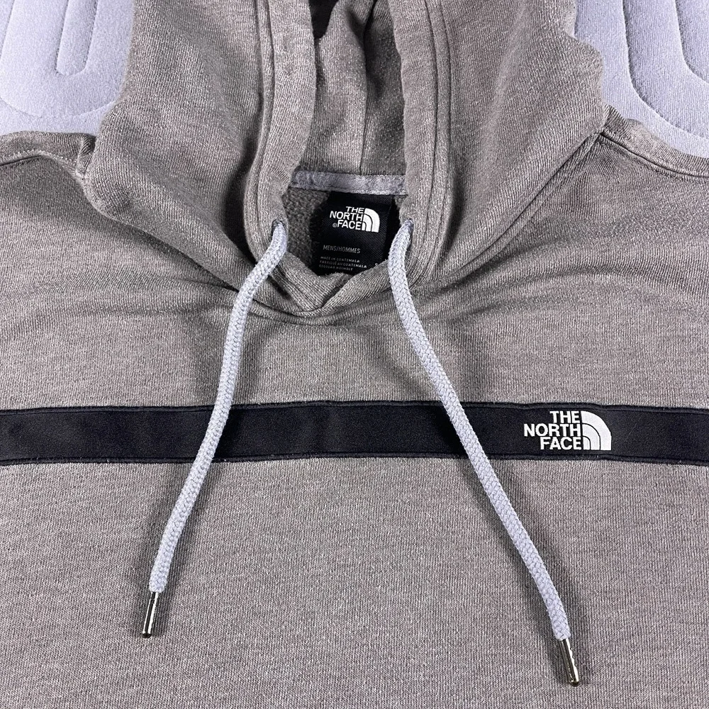 The North Face Mens Hoodie Small Gray Pullover Sweatshirt Logo Kangaroo Pouch